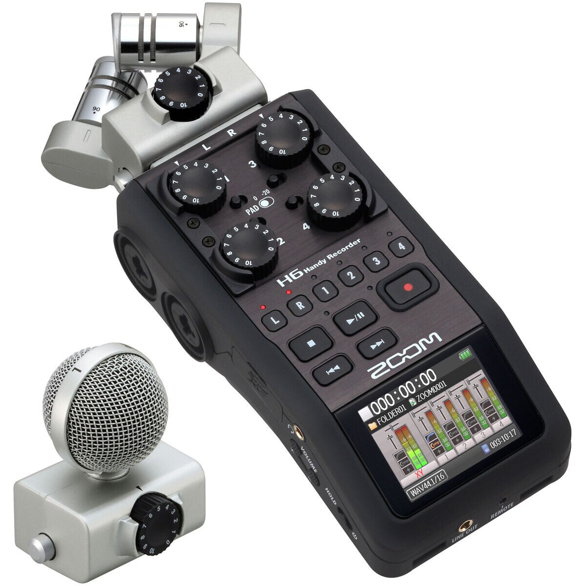 Zoom H6 6Track Portable Digital Handy Recorder